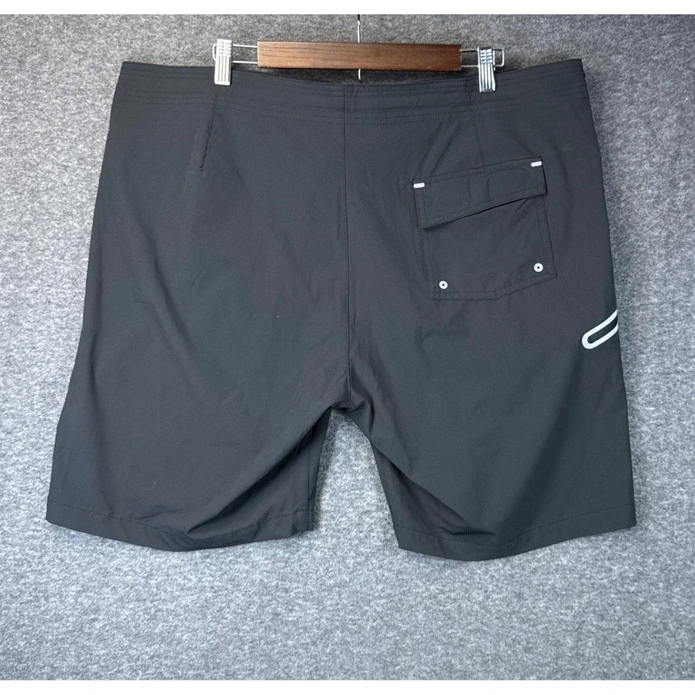 Tommy Bahama Molokai Board Shorts Men 40 Blk Unlined Stretch Reflective ST924842